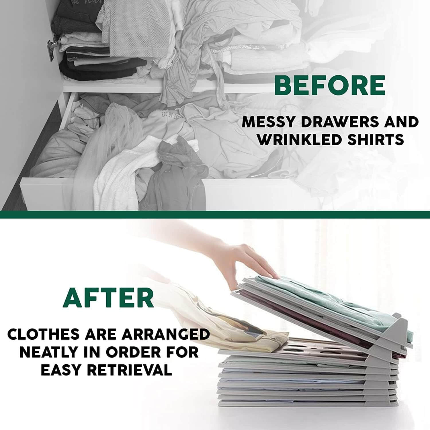 Stackable Closet Organizer | 10 pcs