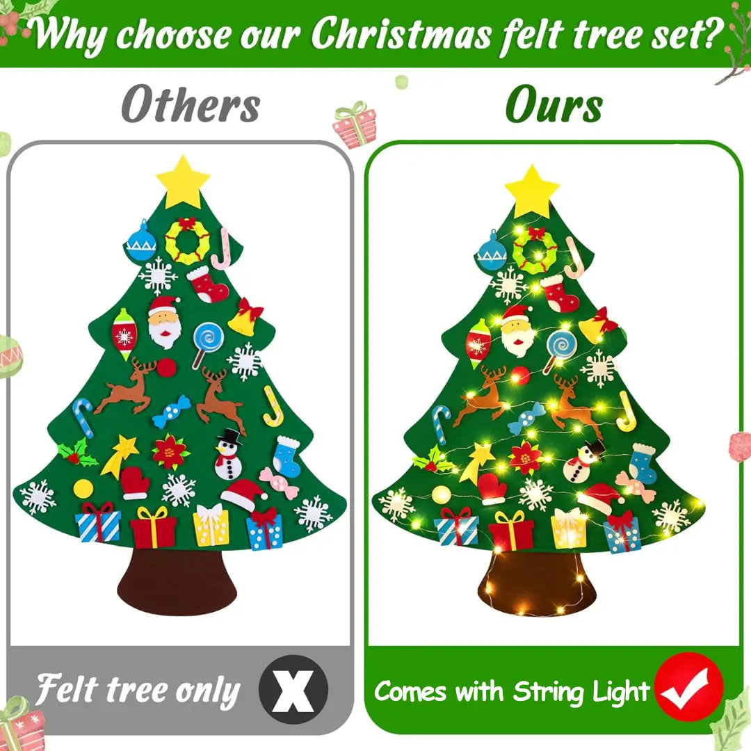 Kids DIY Felt Christmas Tree | Let Them Decorate Their Own Tree!