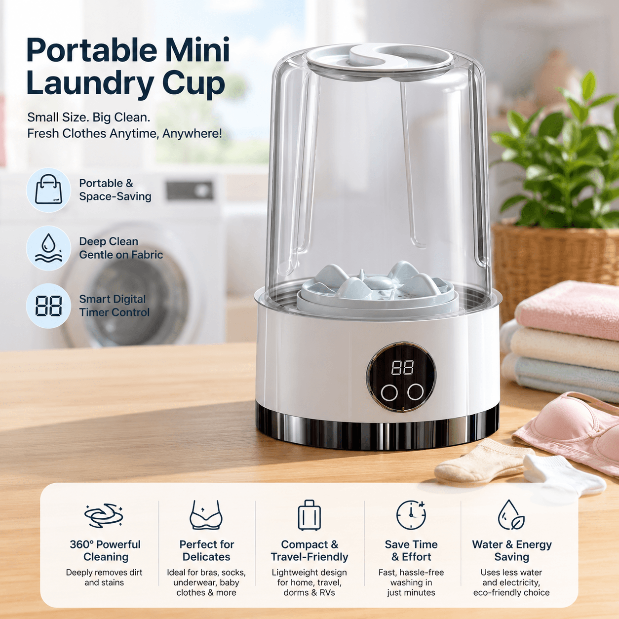 Portable Mini Laundry Cup