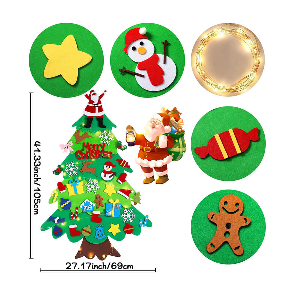 Kids DIY Felt Christmas Tree | Let Them Decorate Their Own Tree!