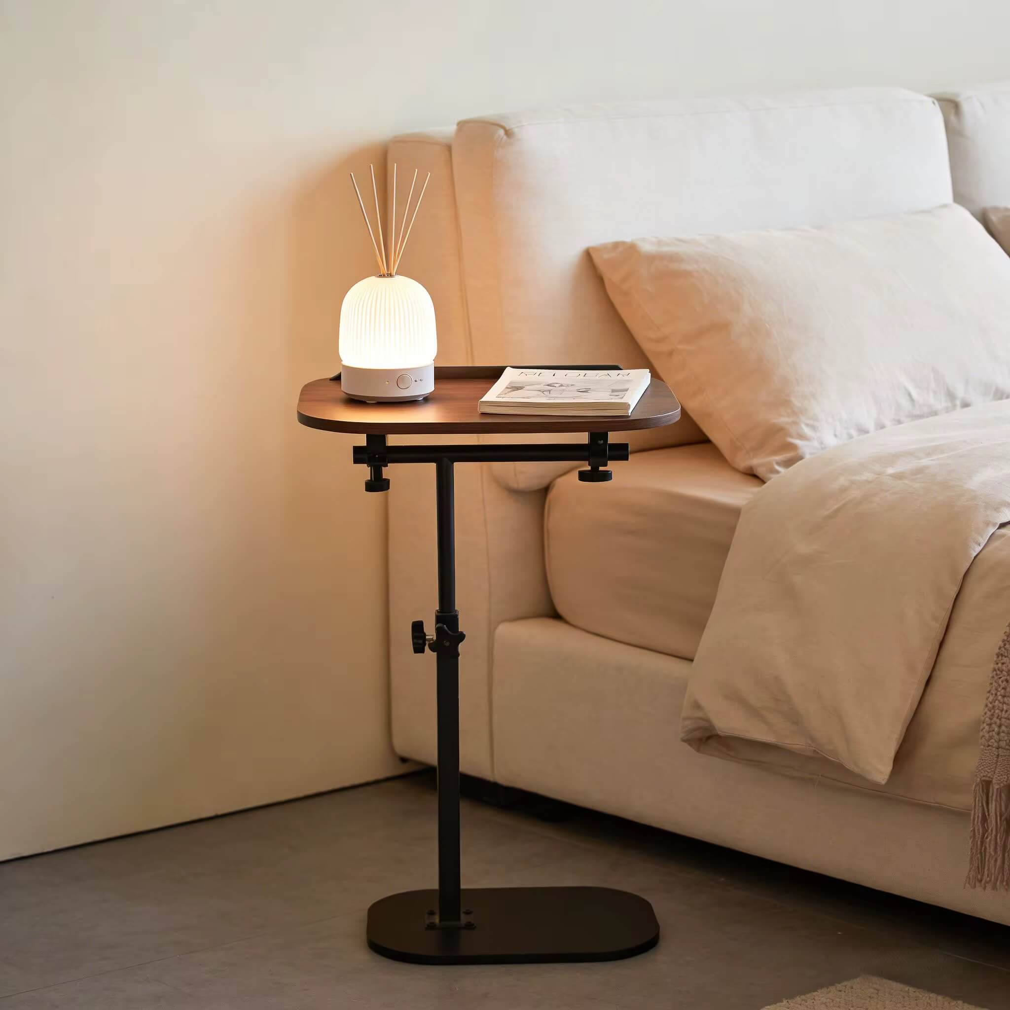 Adjustable C-Shaped Side Table