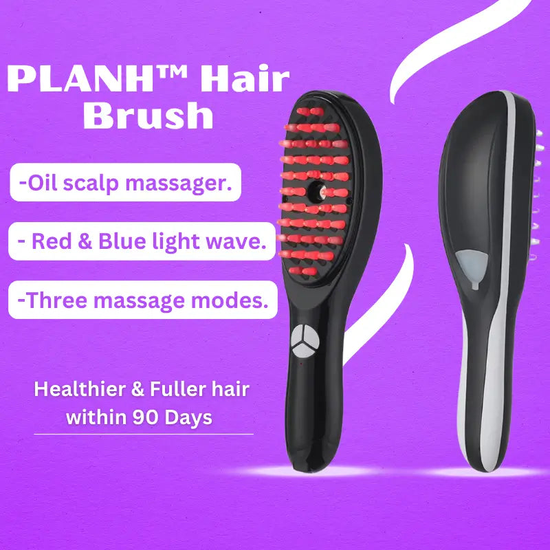 Electric Hair Brush Oil Diffuser | Scalp Massager | 4-in-1