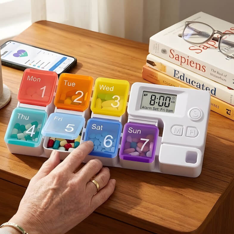 Smart Pill Organizer With Reminder Alarm