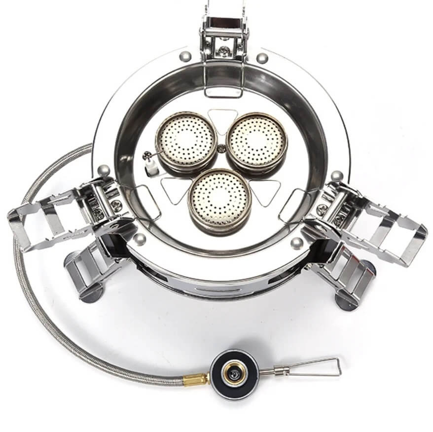 3 Burners Portable Gas Stove | Stainless Steel | + FREE Gas butane