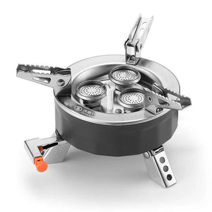 3 Burners Portable Gas Stove | Stainless Steel | + FREE Gas butane