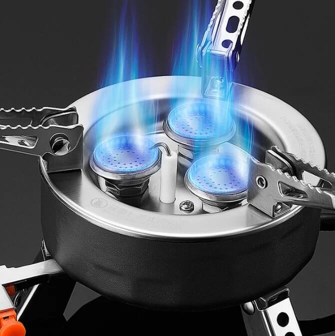 3 Burners Portable Gas Stove | Stainless Steel | + FREE Gas butane