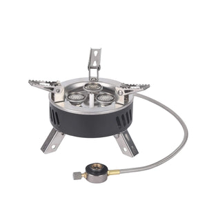 3 Burners Portable Gas Stove | Stainless Steel | + FREE Gas butane