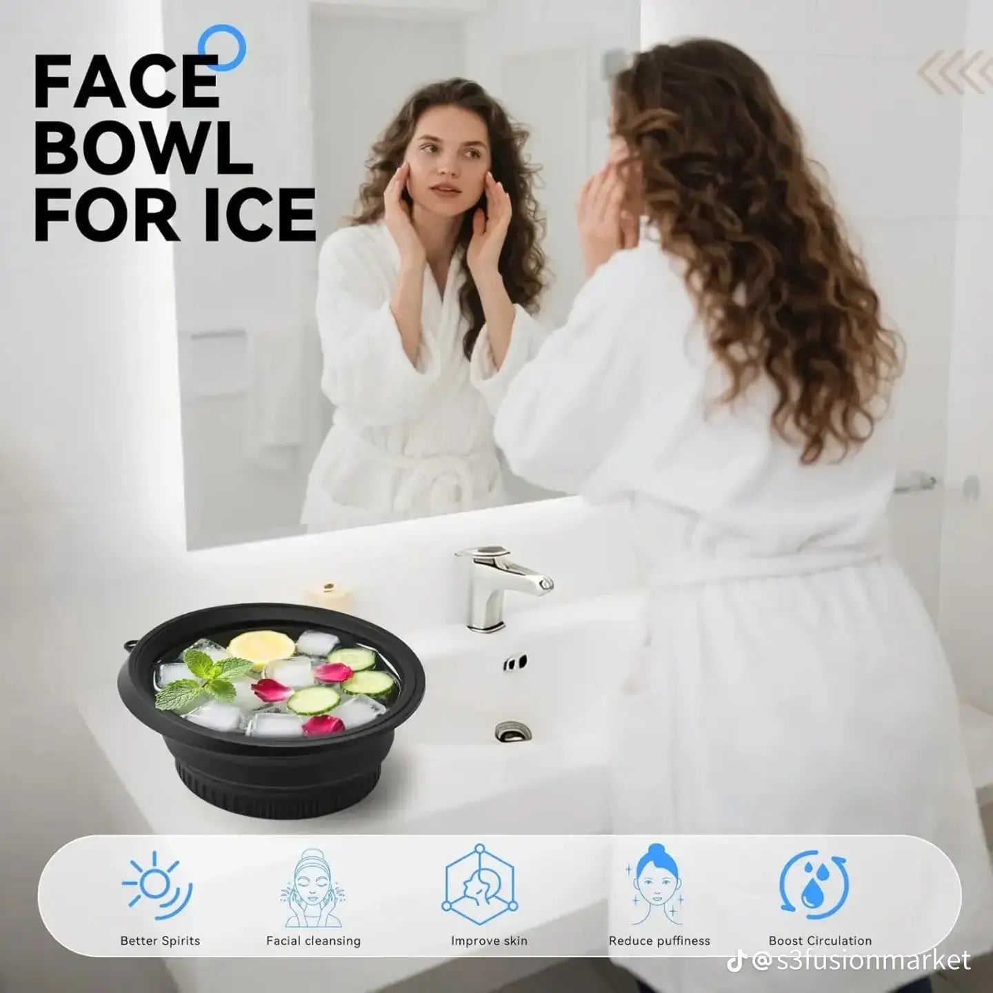 Facial Ice Bath | Foldable Bowl