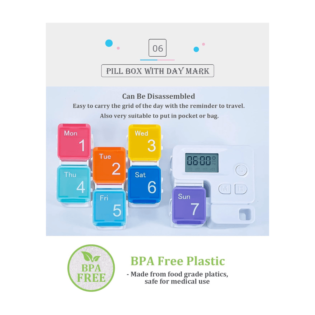 Smart Pill Organizer With Reminder Alarm