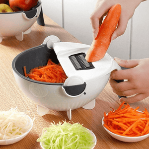 9-In-1 Rotate Vegetable Cutter Basket