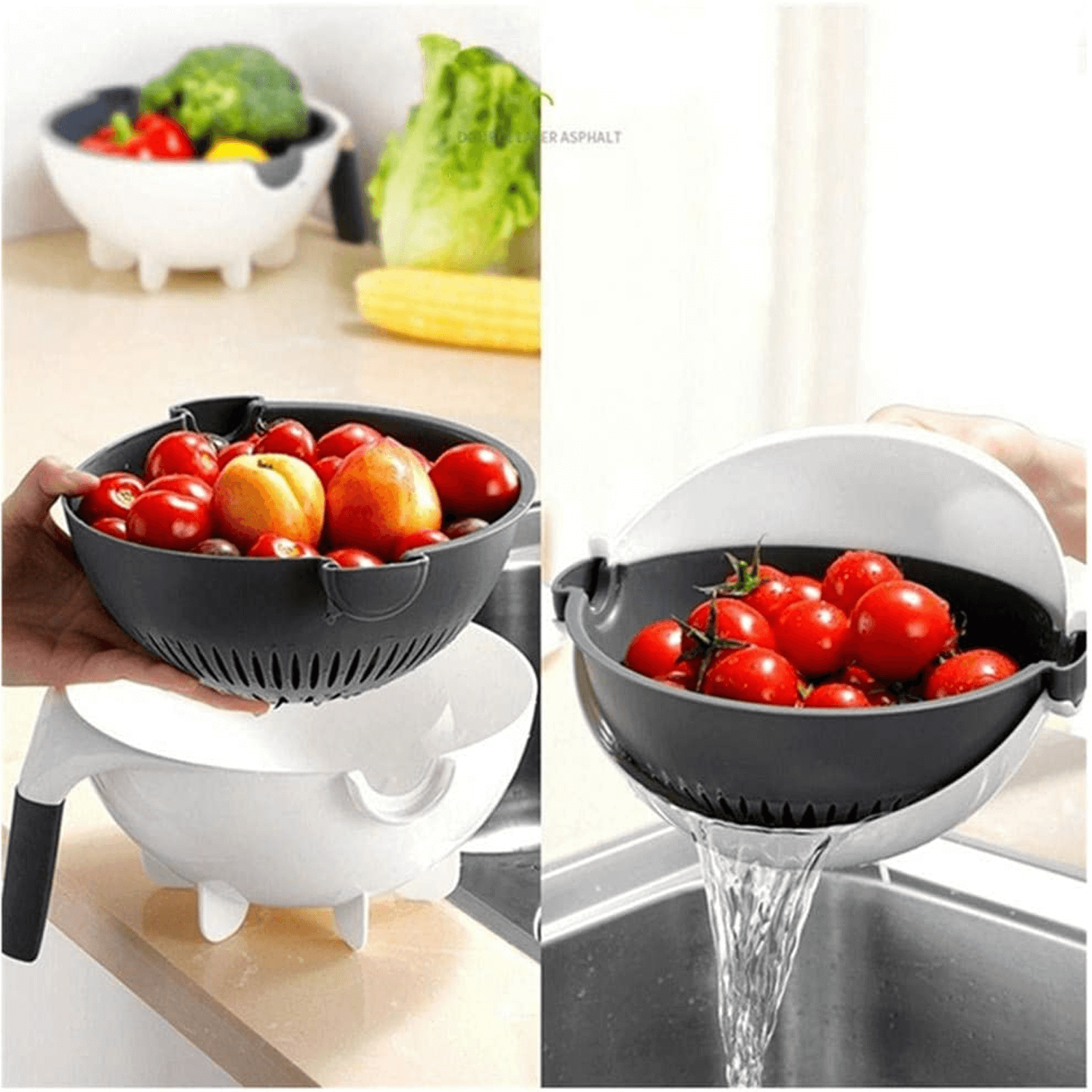 9-In-1 Rotate Vegetable Cutter Basket