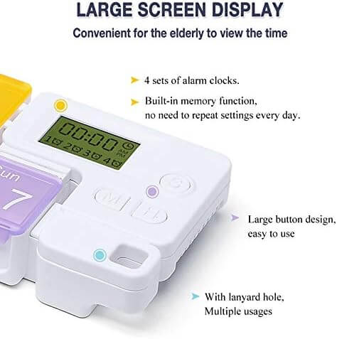 Smart Pill Organizer With Reminder Alarm