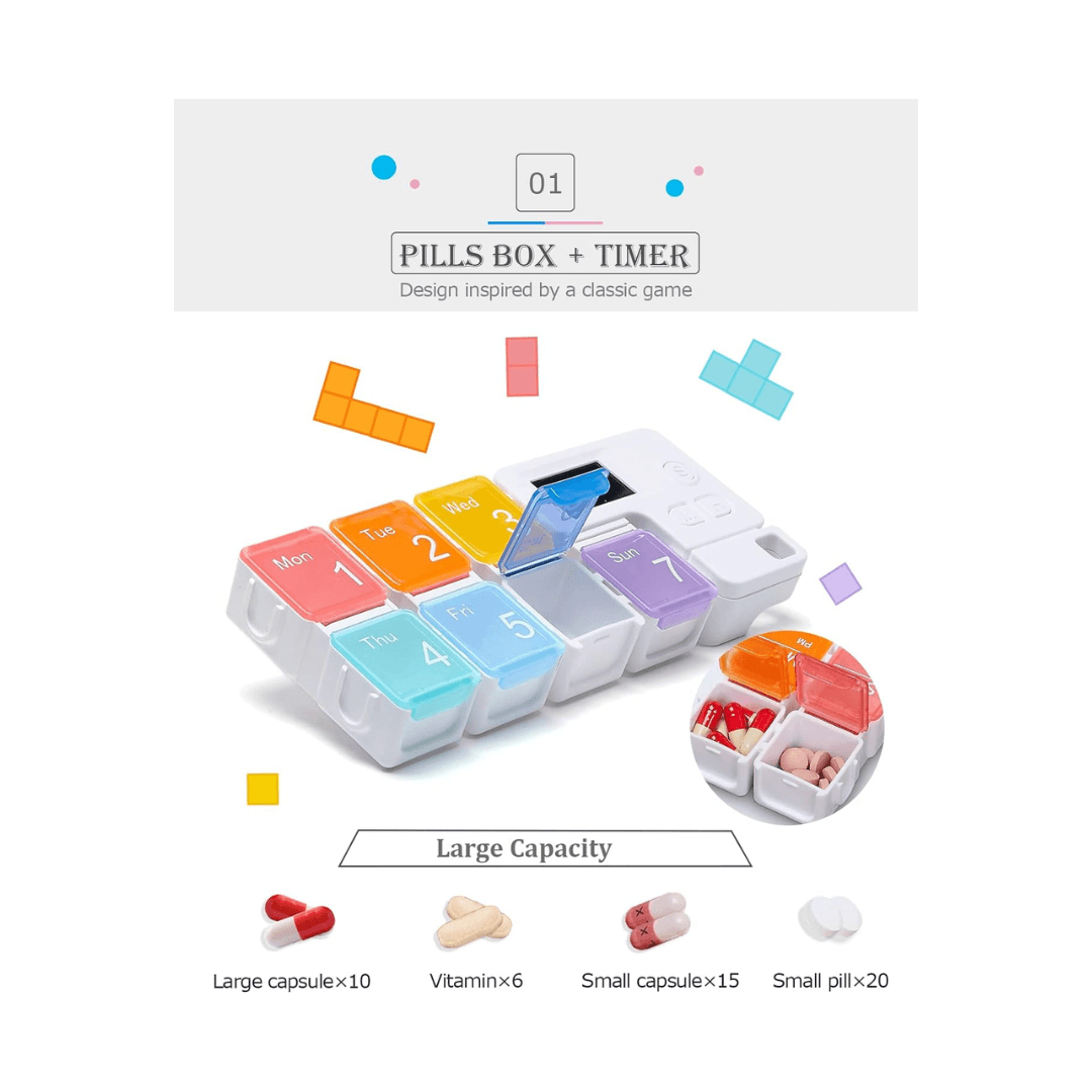 Smart Pill Organizer With Reminder Alarm