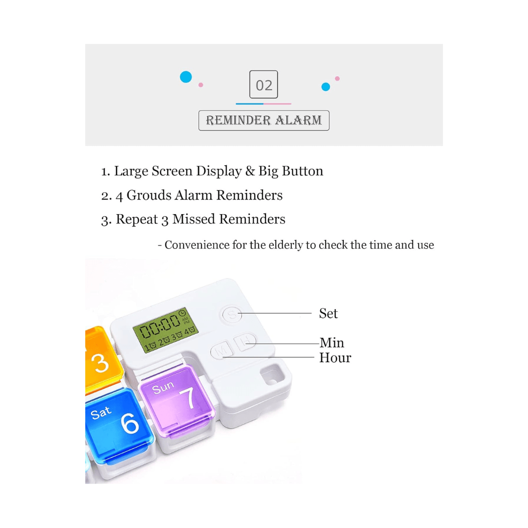 Smart Pill Organizer With Reminder Alarm