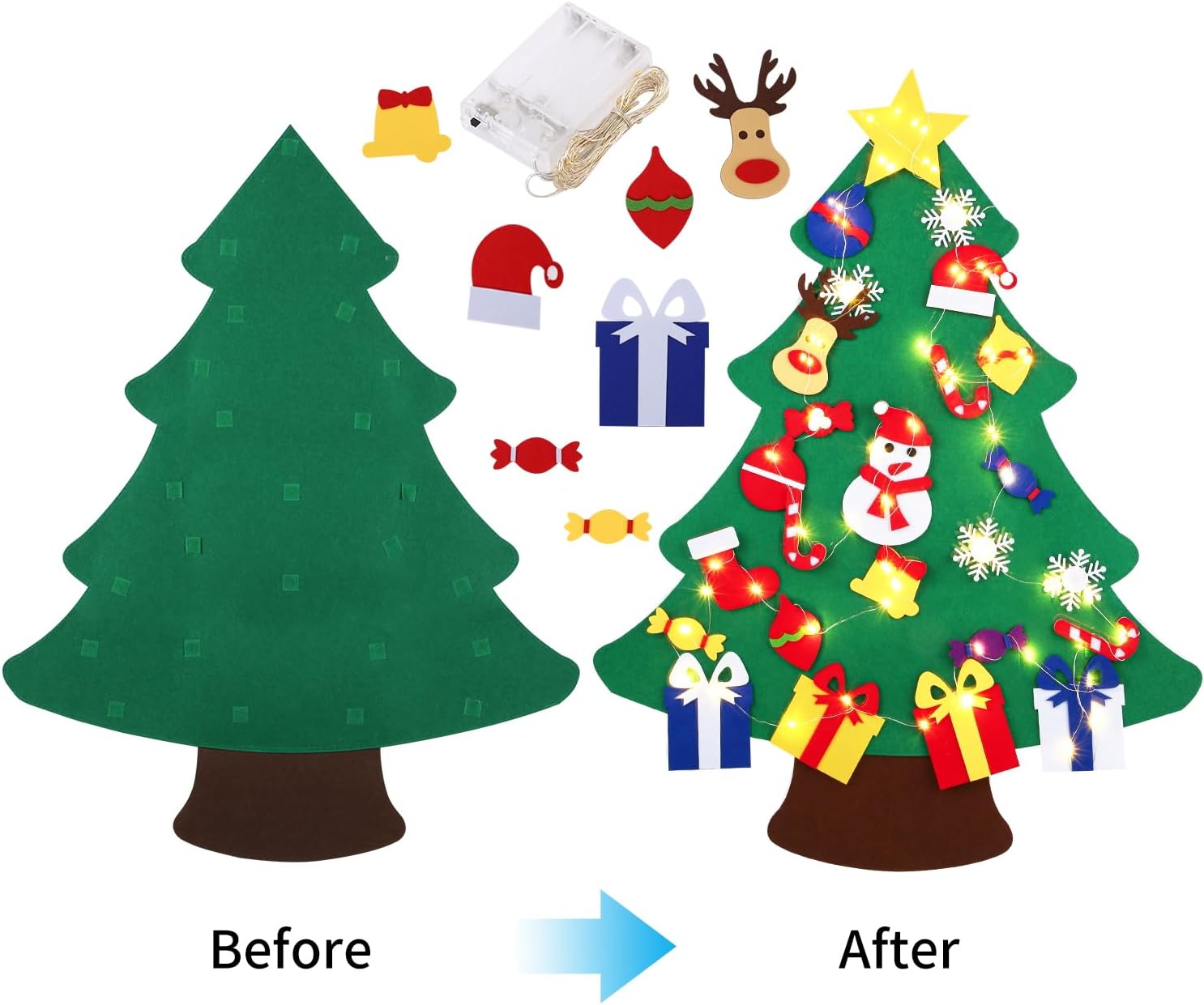 Kids DIY Felt Christmas Tree | Let Them Decorate Their Own Tree!