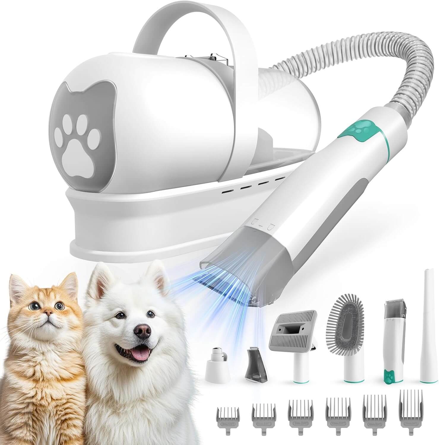 Pet Grooming Vacuum Kit | 7 Pet Grooming Tools