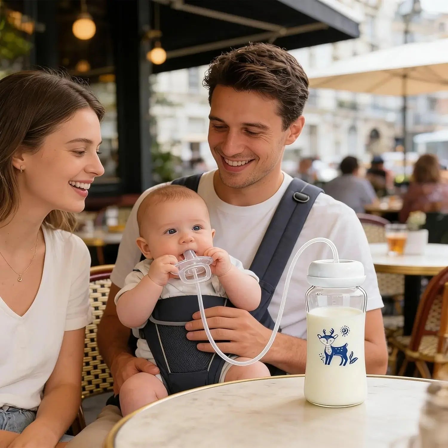Hands-Free Feeding Baby Bottle