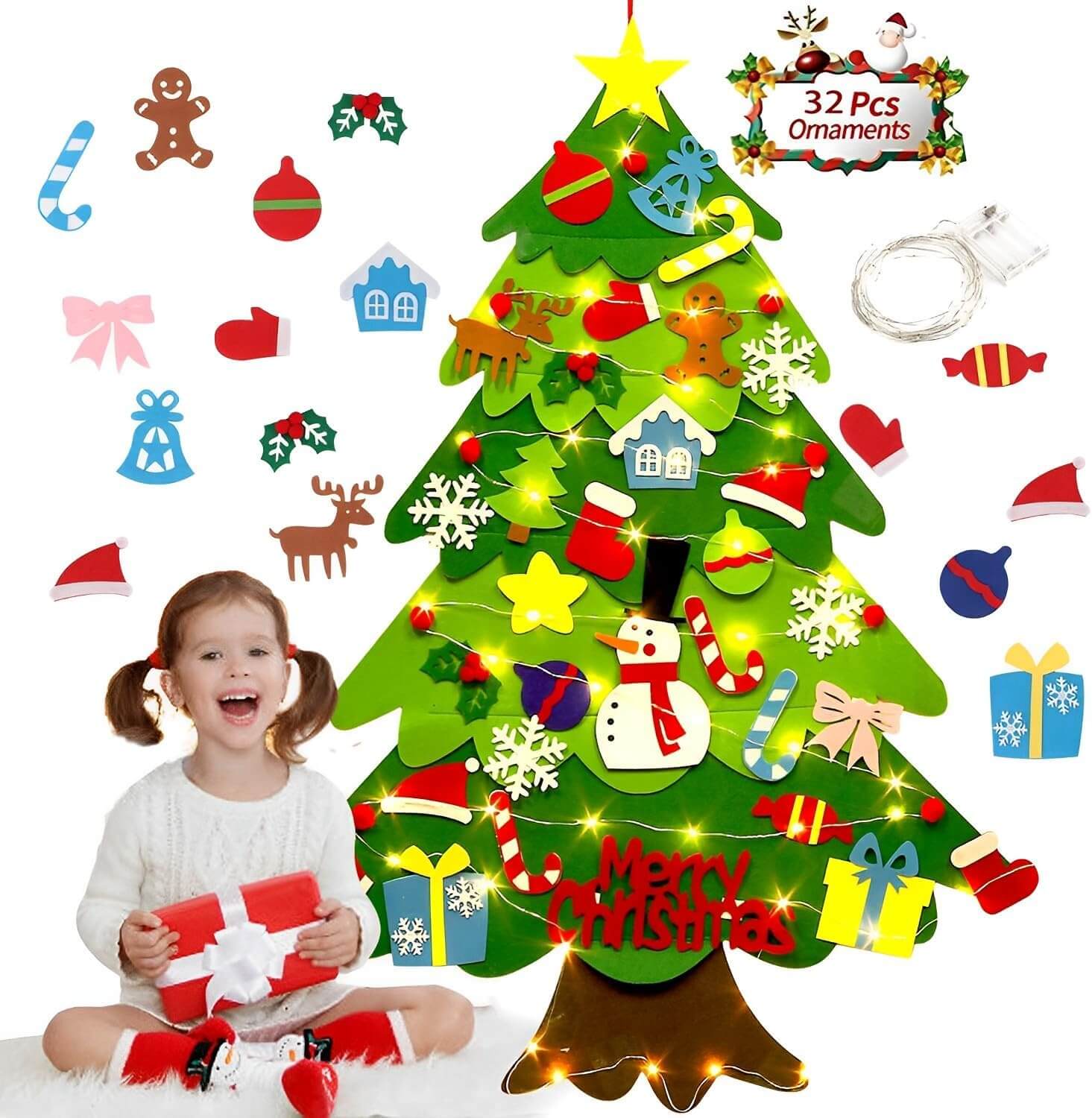 Kids DIY Felt Christmas Tree | Let Them Decorate Their Own Tree!