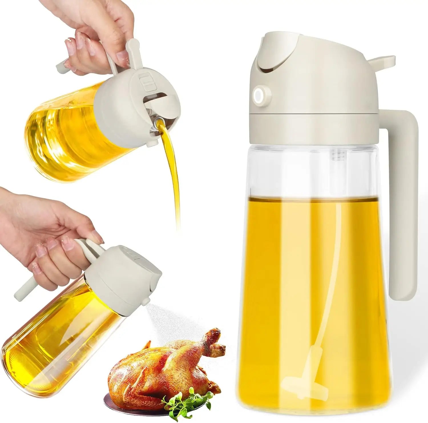 2-in-1 oil dispenser and spray bottle | 470ml