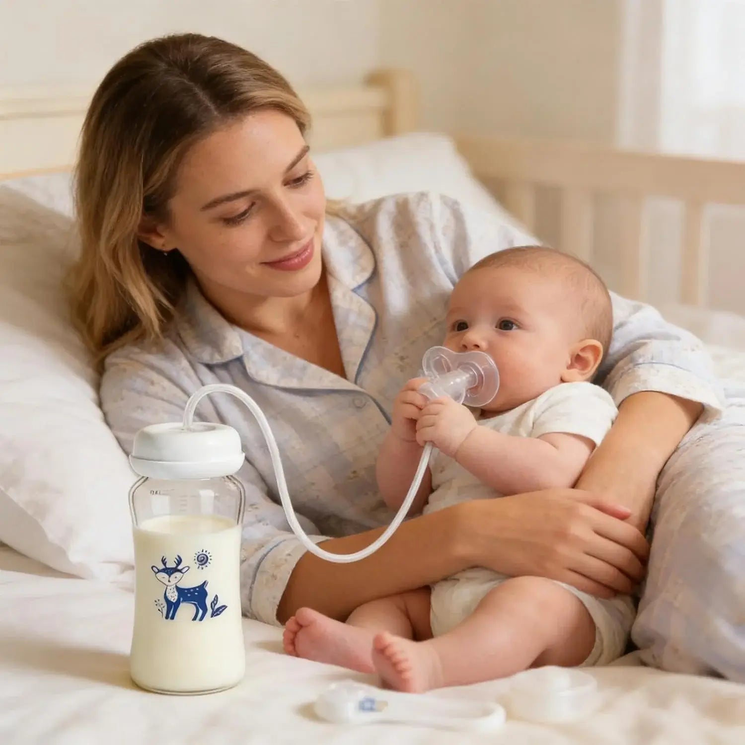 Hands-Free Feeding Baby Bottle