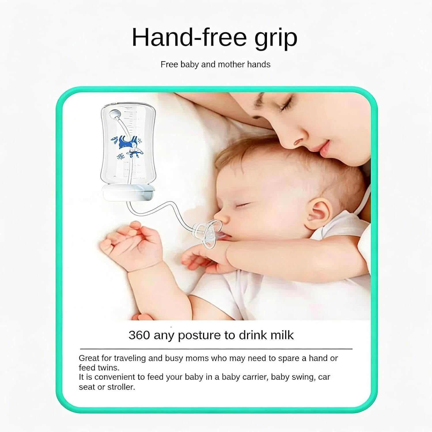 Hands-Free Feeding Baby Bottle