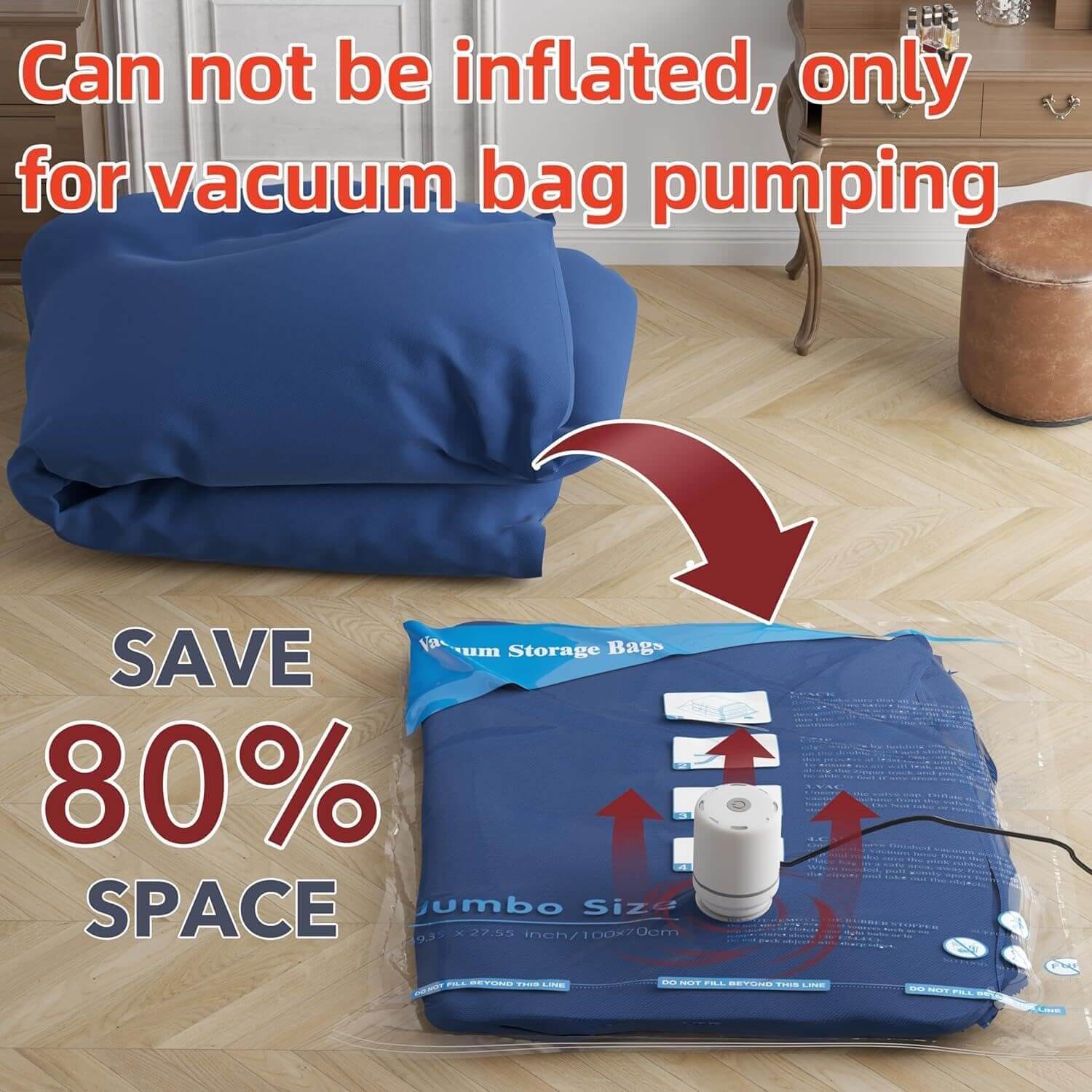 Vacuum Pump + 2 Bags (50 x 70 cm)