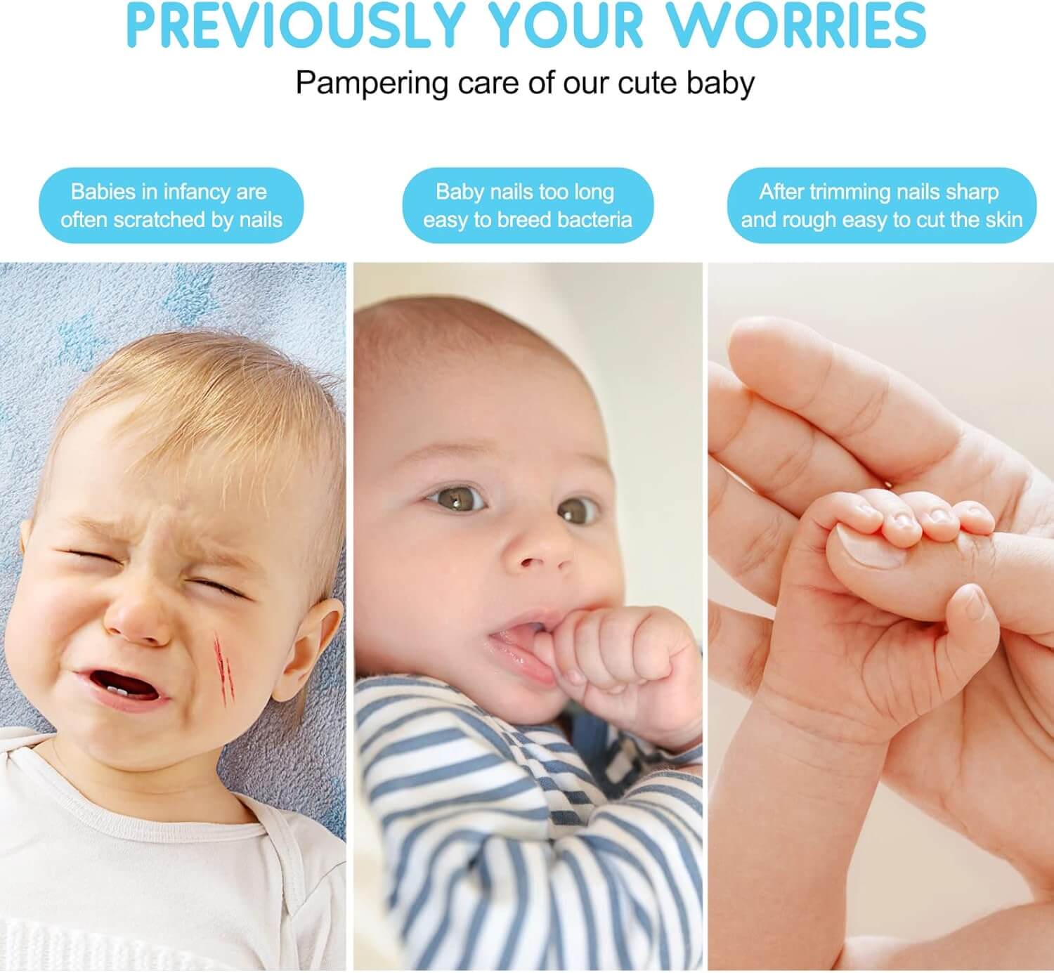 Gentle Electric Baby Nail Trimmer | 6-in-1