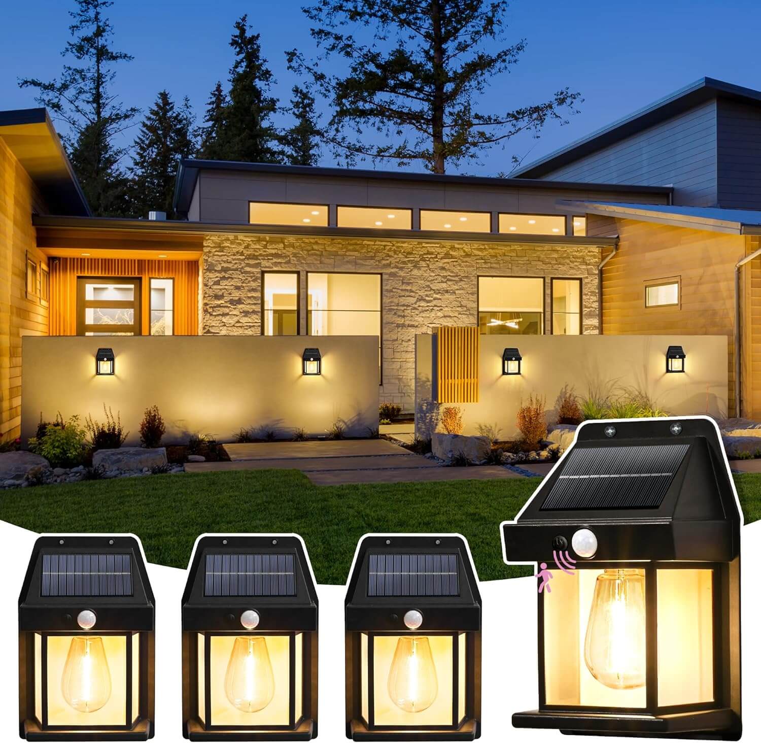 Solar Wall Light | Yellow Light