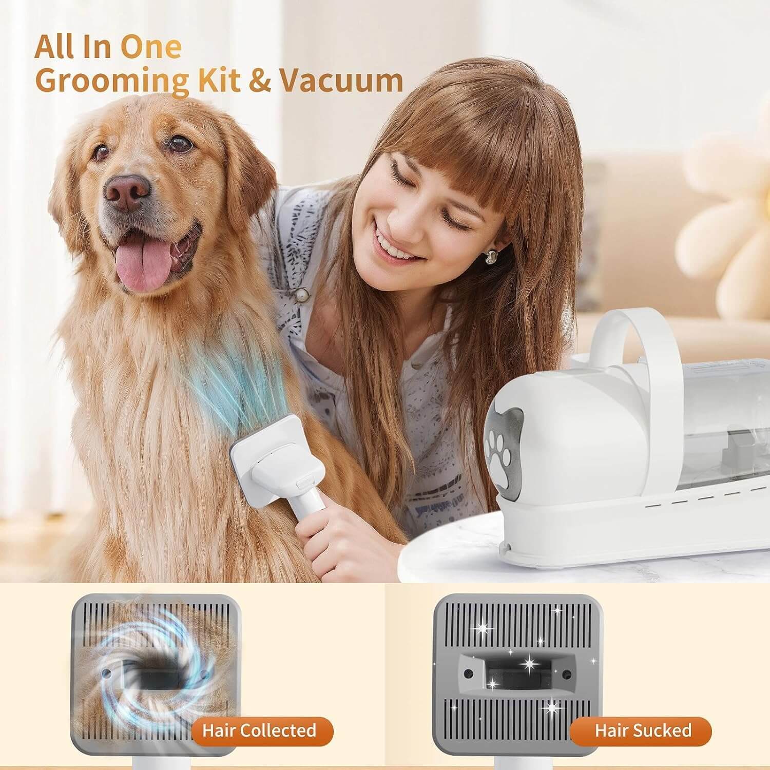 Pet Grooming Vacuum Kit | 7 Pet Grooming Tools