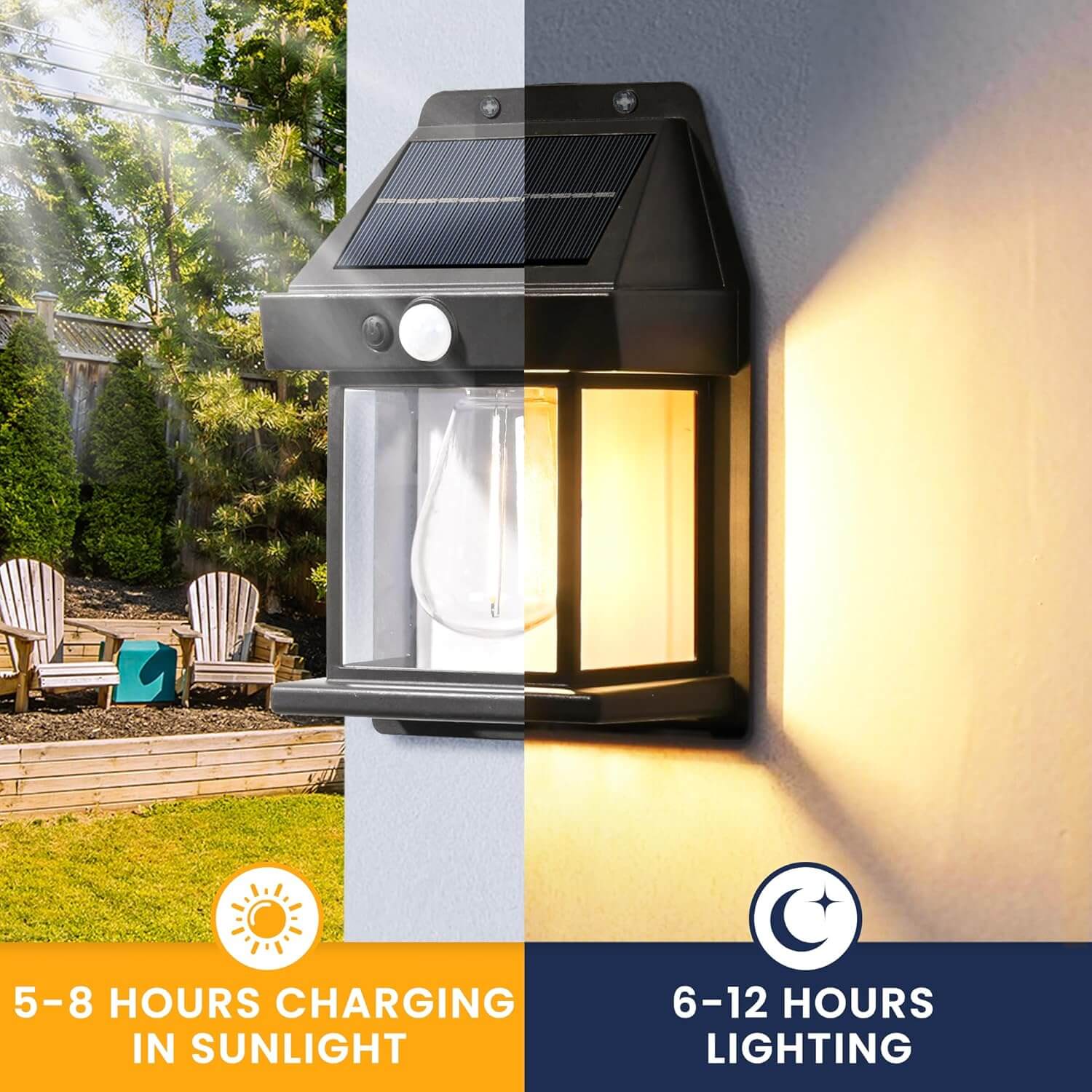 Solar Wall Light | Yellow Light