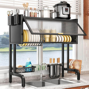 Dish Drying Rack with Storage Organizer