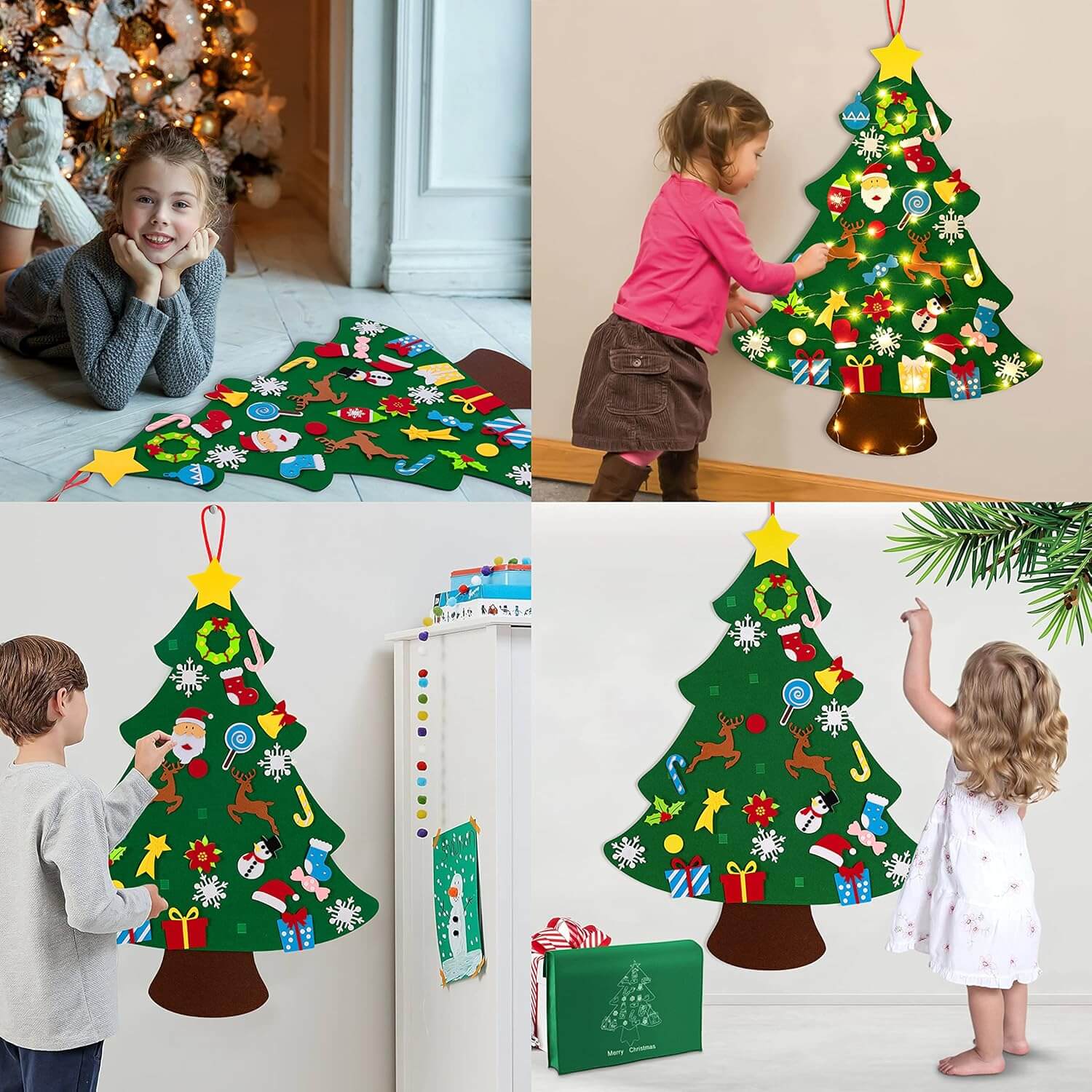 Kids DIY Felt Christmas Tree | Let Them Decorate Their Own Tree!