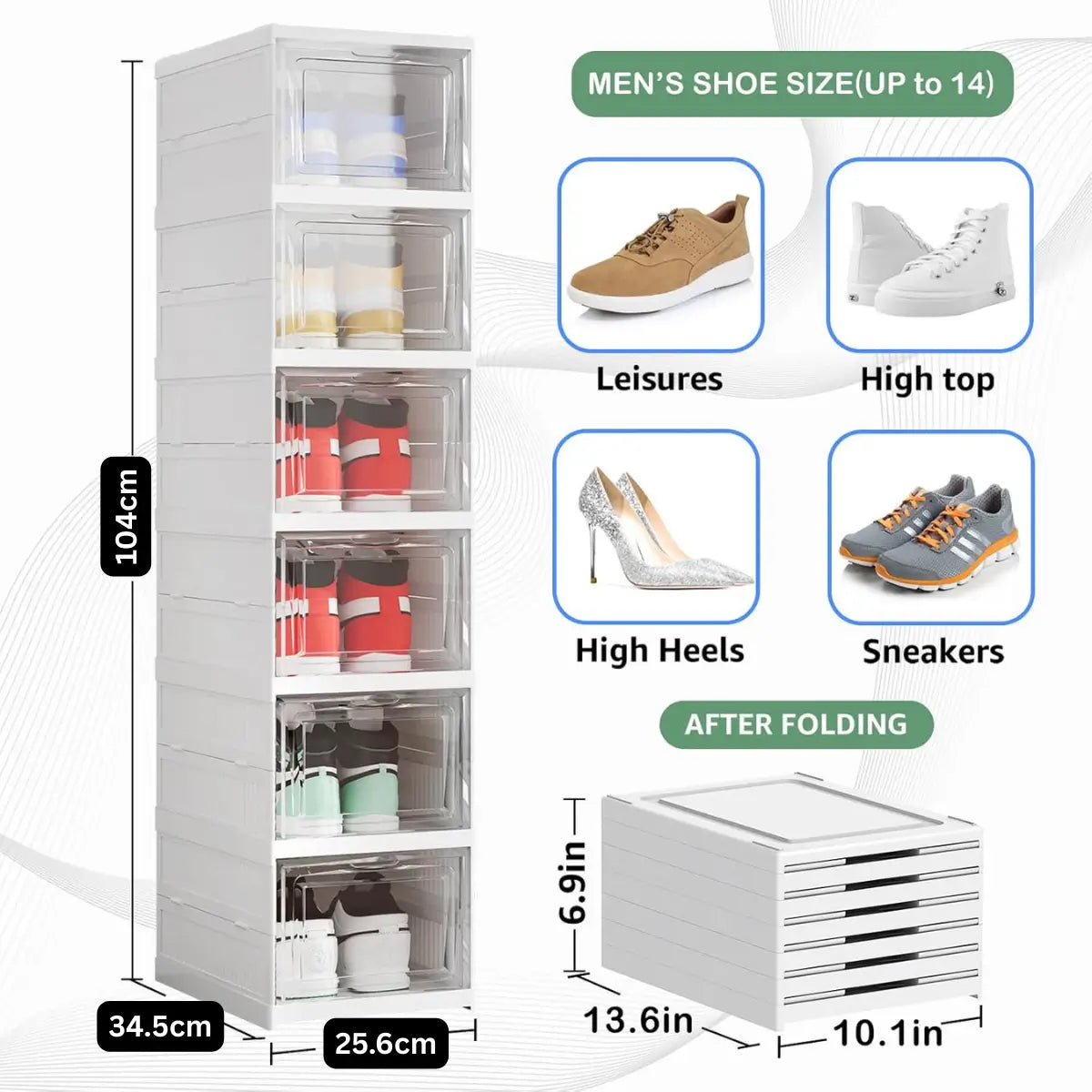 Shoe Storage Organizer | Box of 6 pieces X-Large