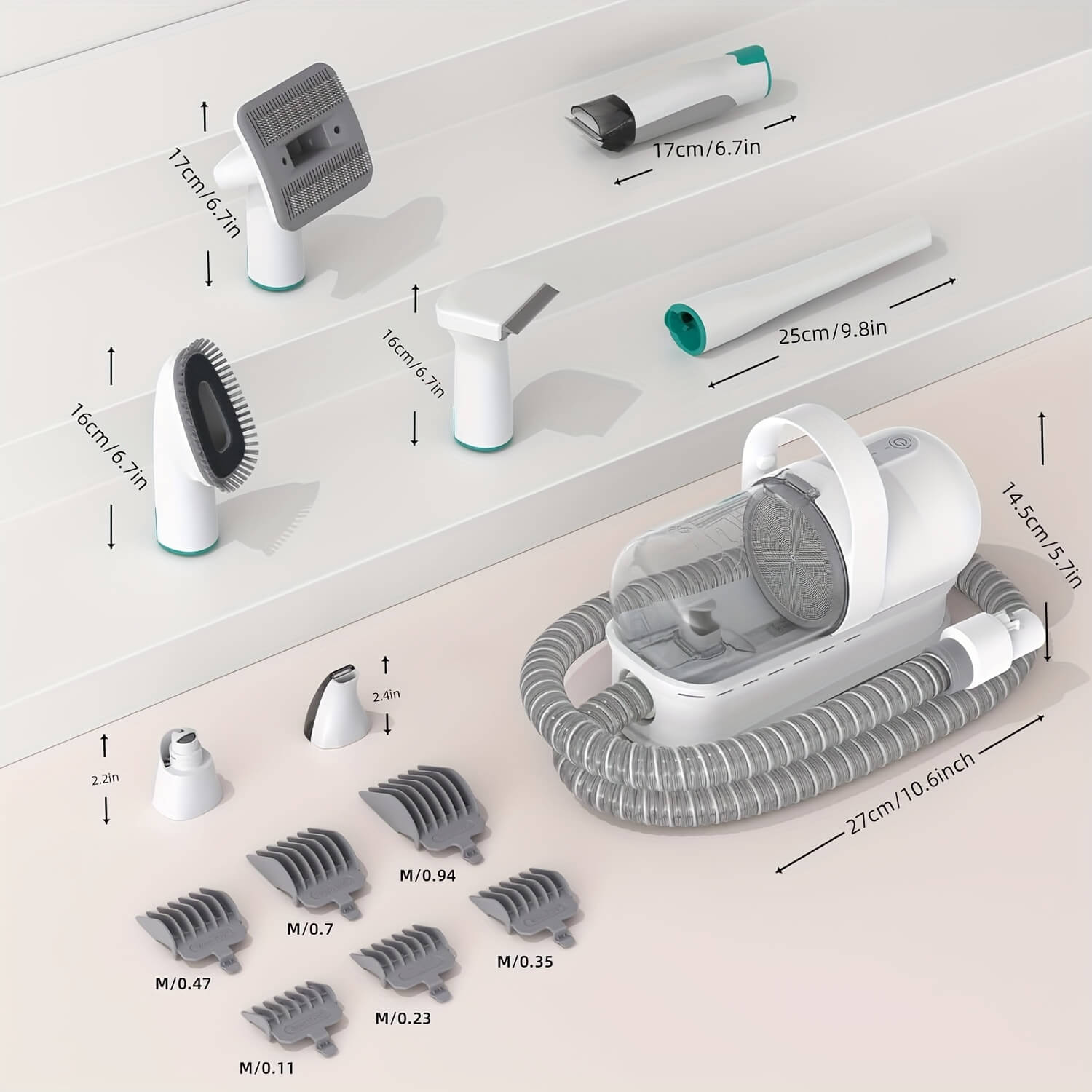 Pet Grooming Vacuum Kit | 7 Pet Grooming Tools