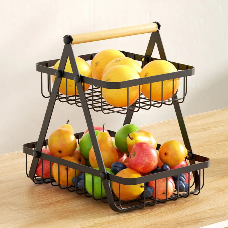 2 tier fruit basket stand | Stylish, Organized & Space-Saving!