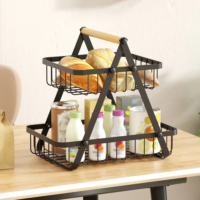 2 tier fruit basket stand | Stylish, Organized & Space-Saving!