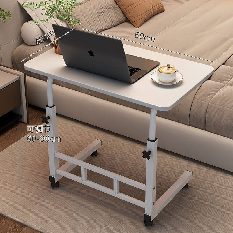 Adjustable Side Table with Wheels