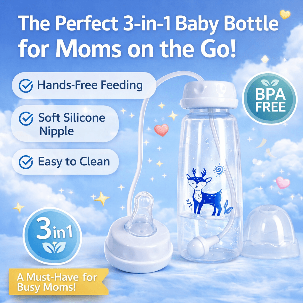 Hands-Free Feeding Baby Bottle