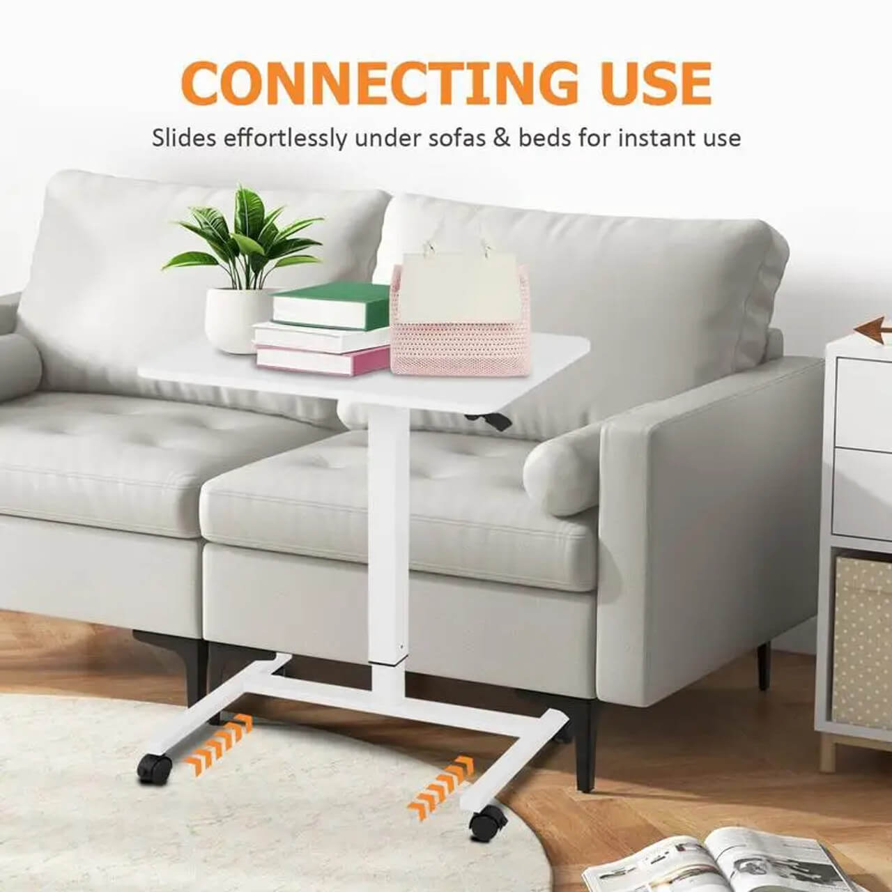 Foldable Laptop Table with Wheels