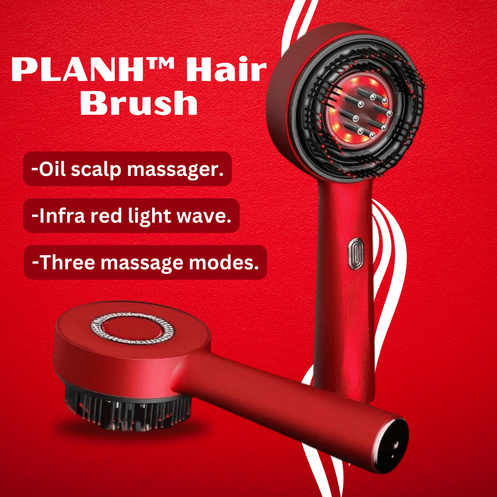 PlanH™️ Multifunctional Hair Brush | Oil scalp massager | 3-in-1